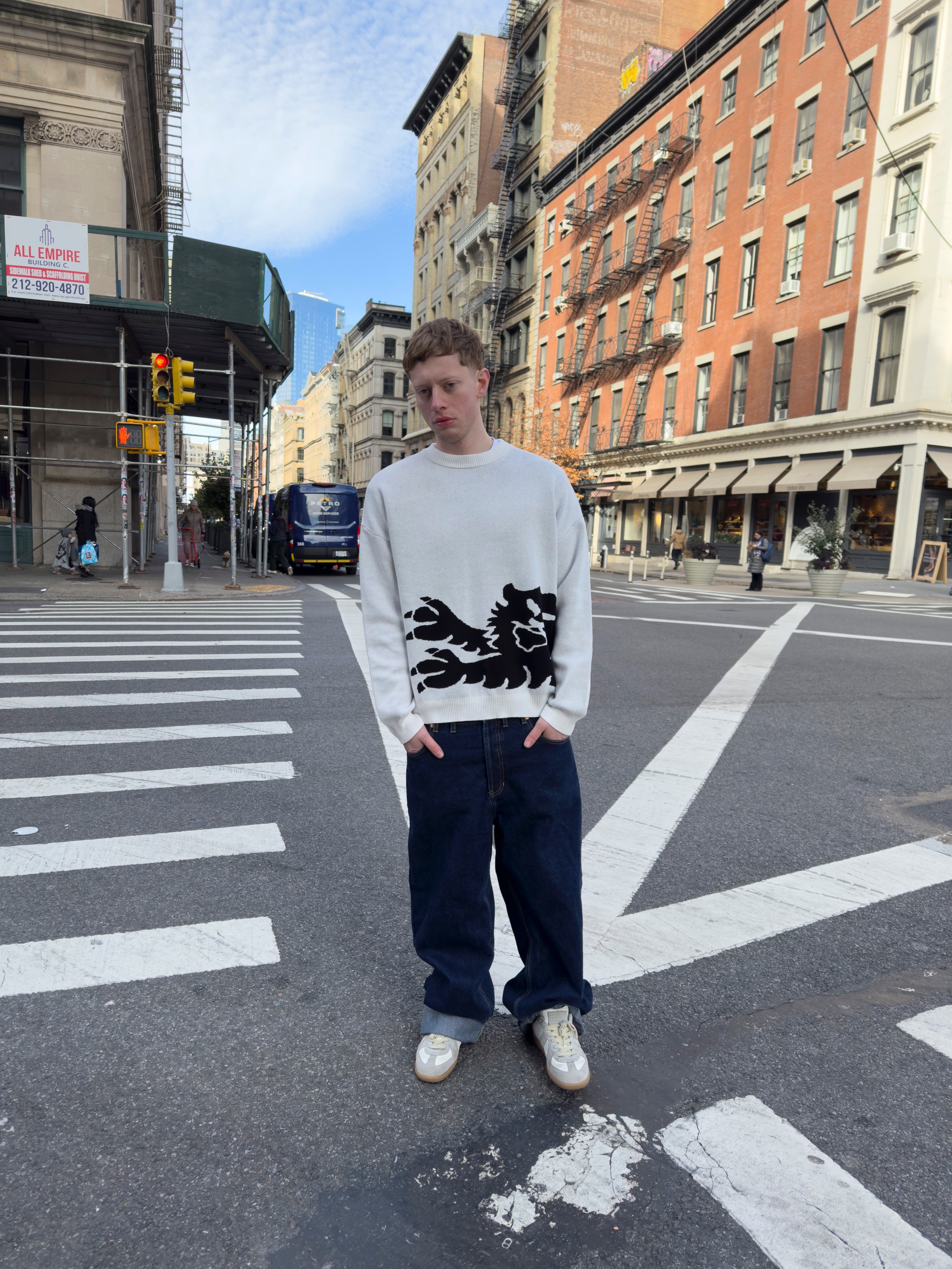 England Lion Knit Sweater