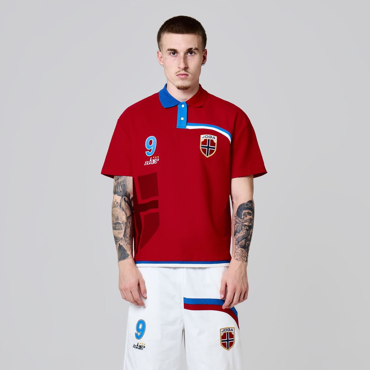 Joga Bonito Polo (Red / White / Blue)