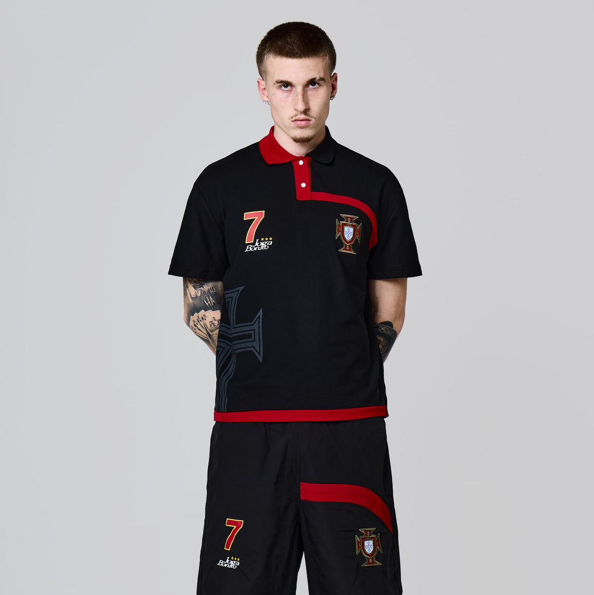Joga Bonito Polo (Red / Black)