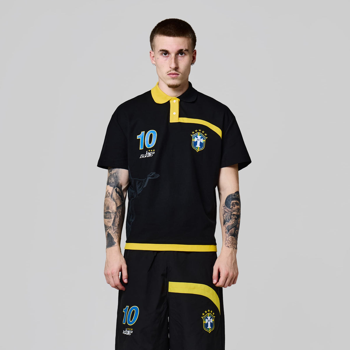 Joga Bonito Polo (Black / Yellow)