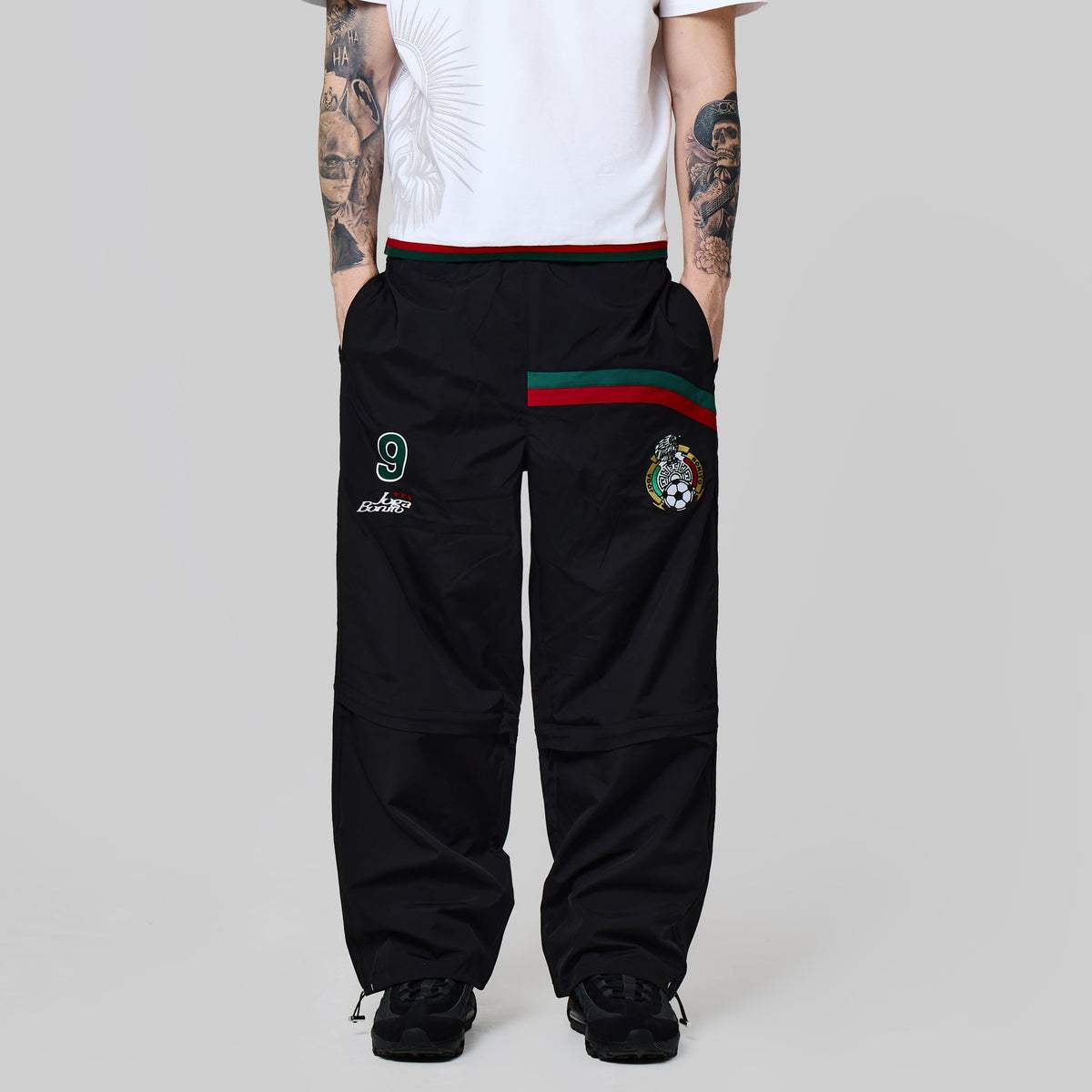 Joga Bonito Trackpant (Black / Green / Red)
