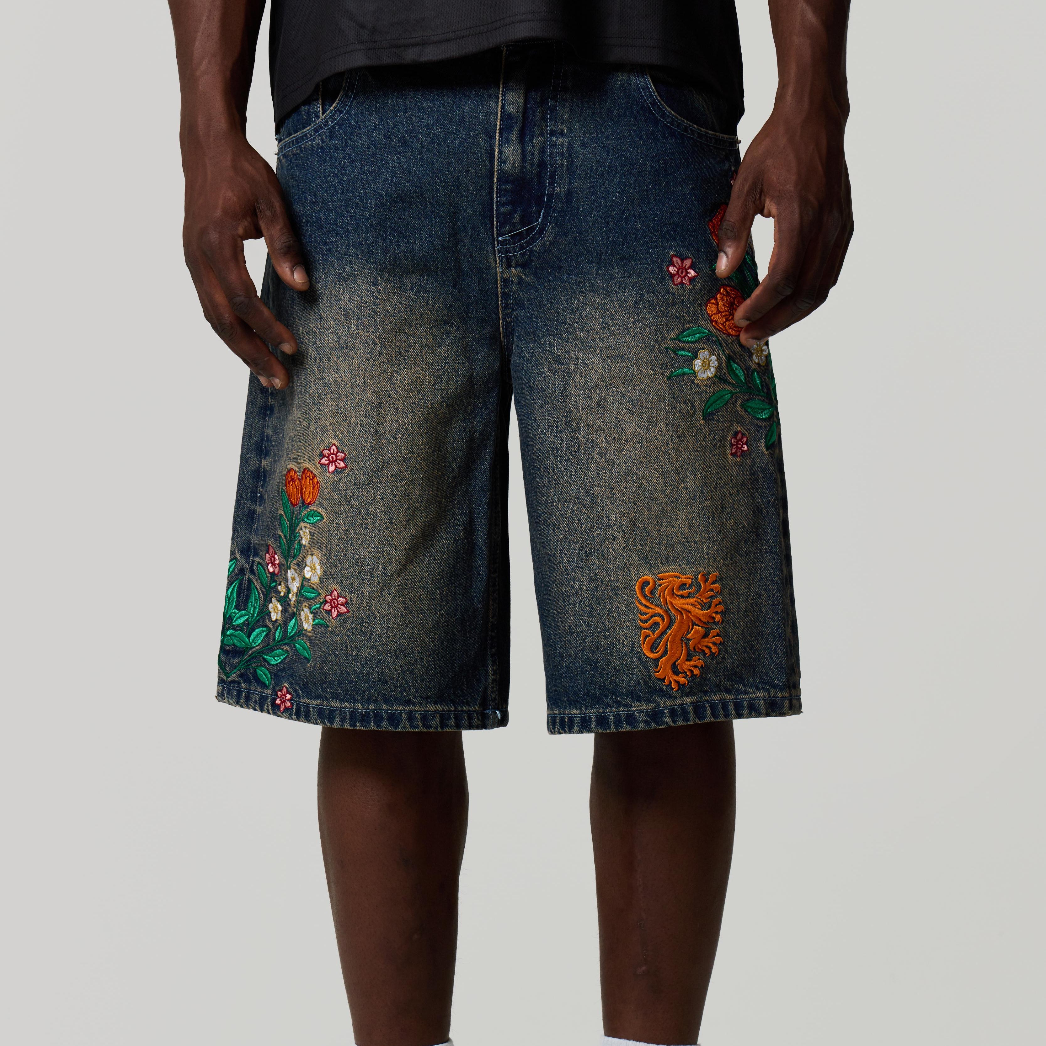 NETHERLANDS EMBROIDERED JORTS