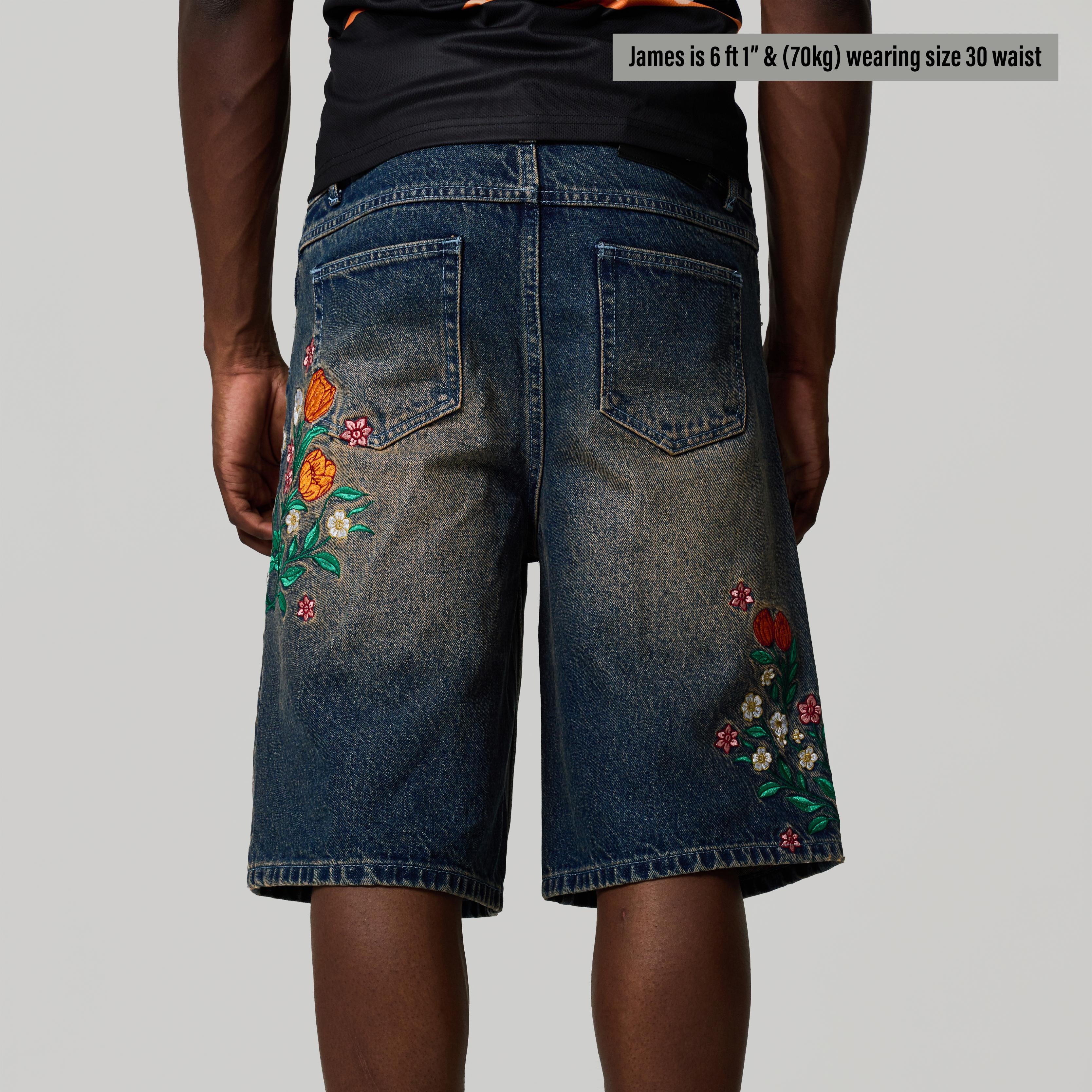 NETHERLANDS EMBROIDERED JORTS