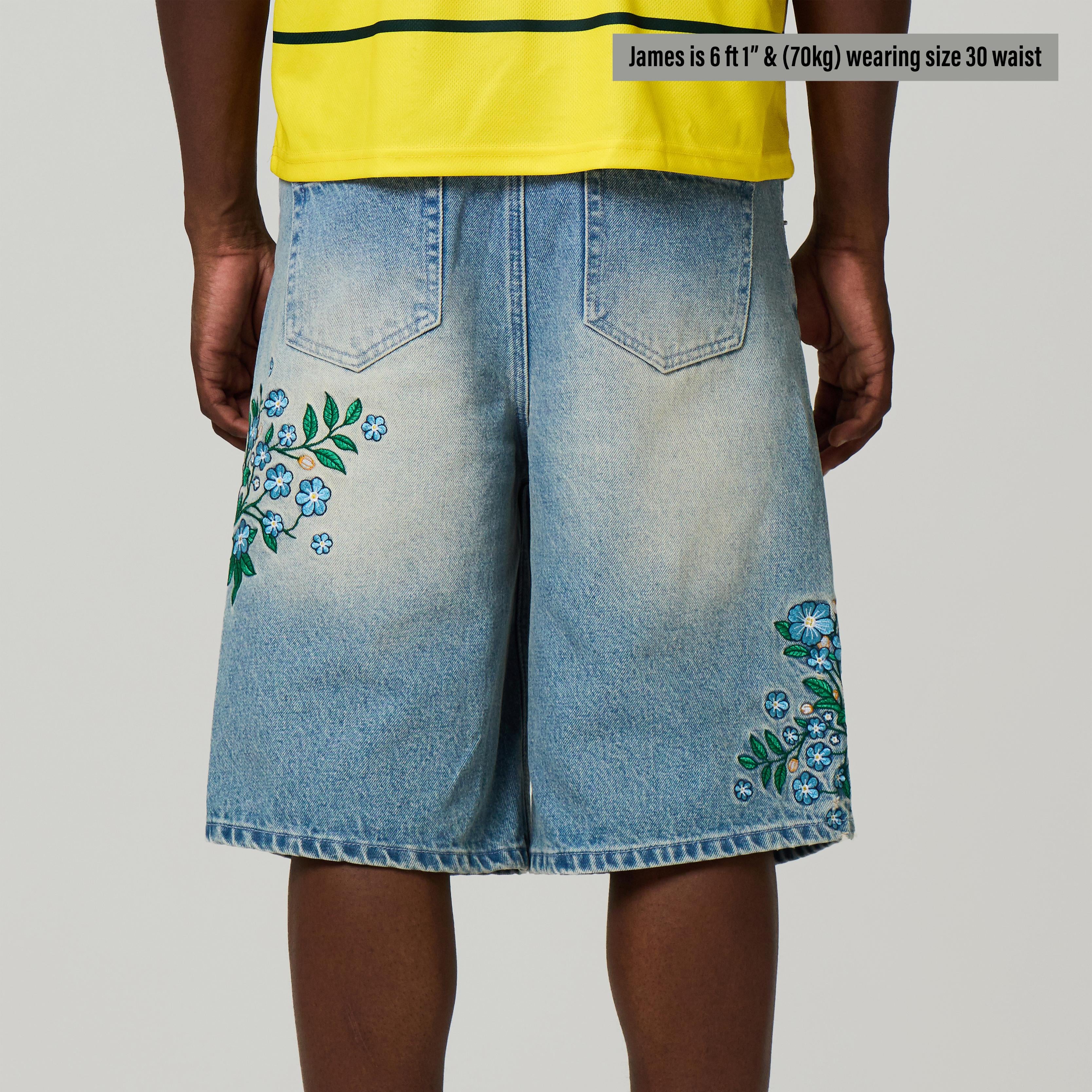 BRAZIL EMBROIDERED JORTS