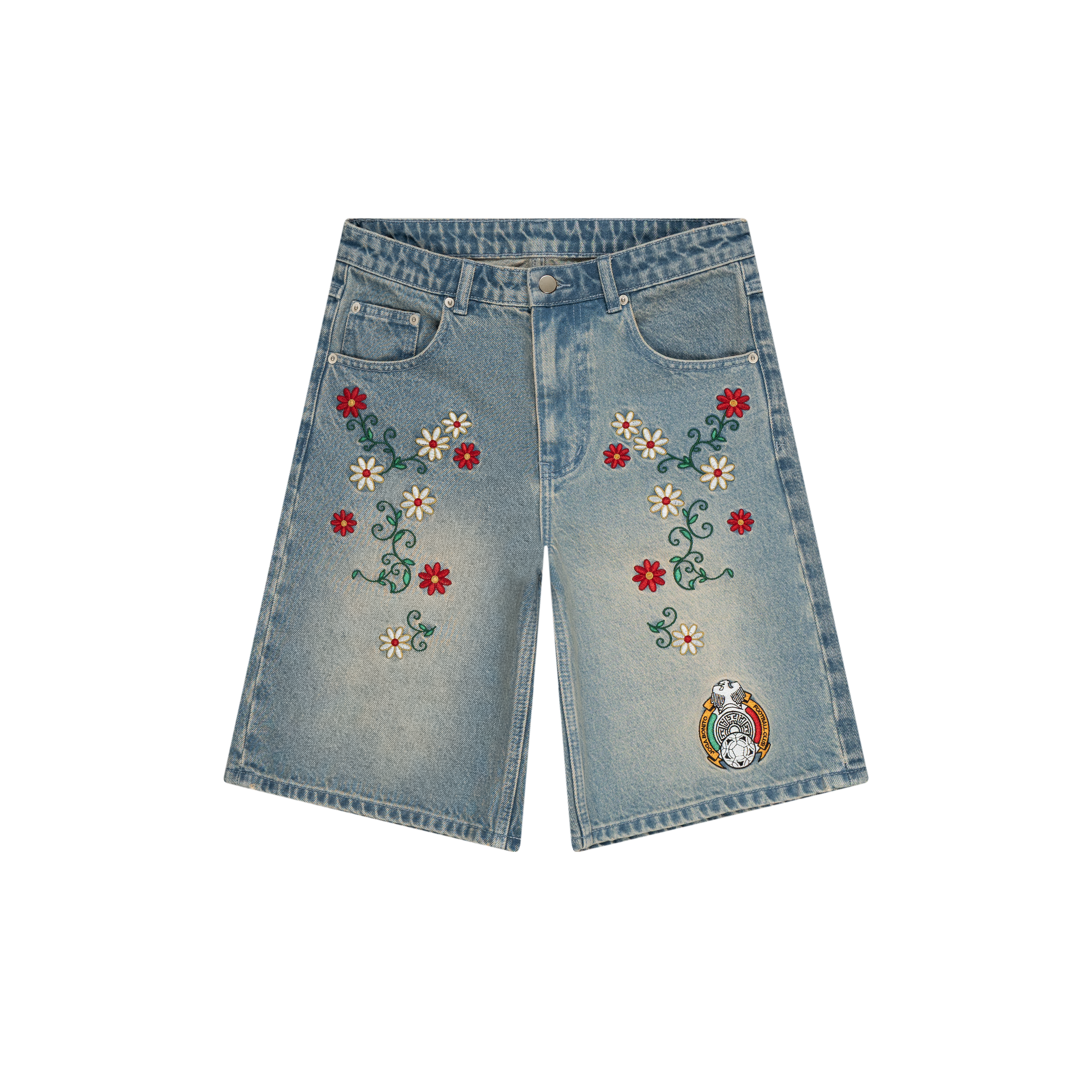 MEXICO EMBROIDERED JORTS