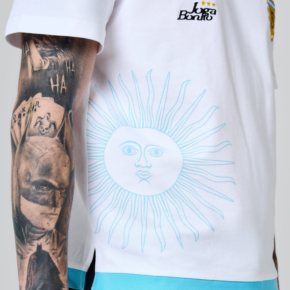 Joga Bonito Polo (White / Baby Blue)