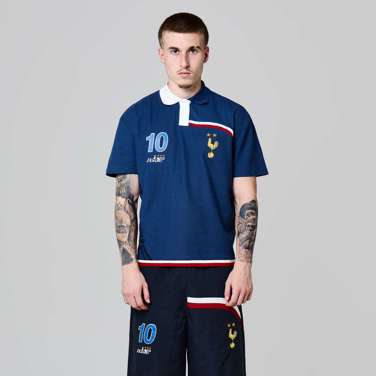 Joga Bonito Polo (Navy / Red / White)