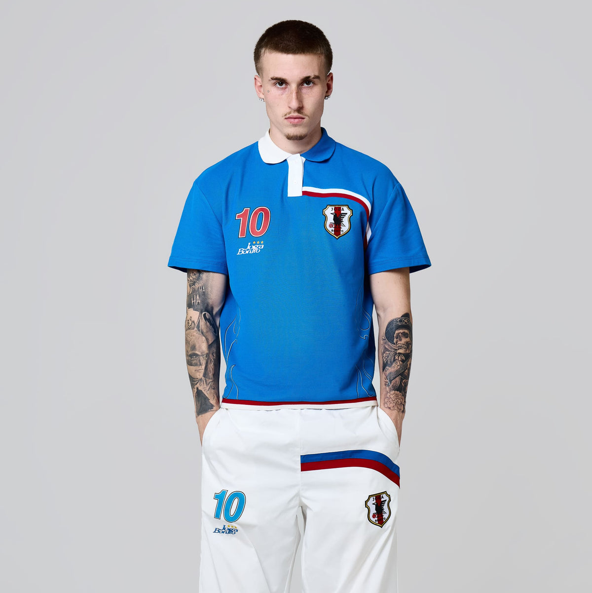 Joga Bonito Polo (Blue / White / Red)