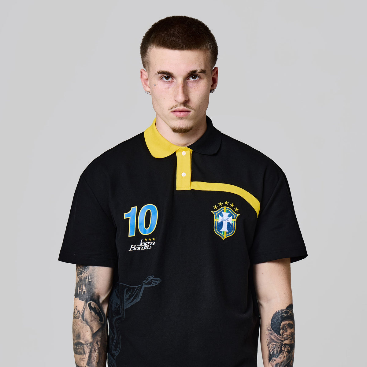 Joga Bonito Polo (Black / Yellow)