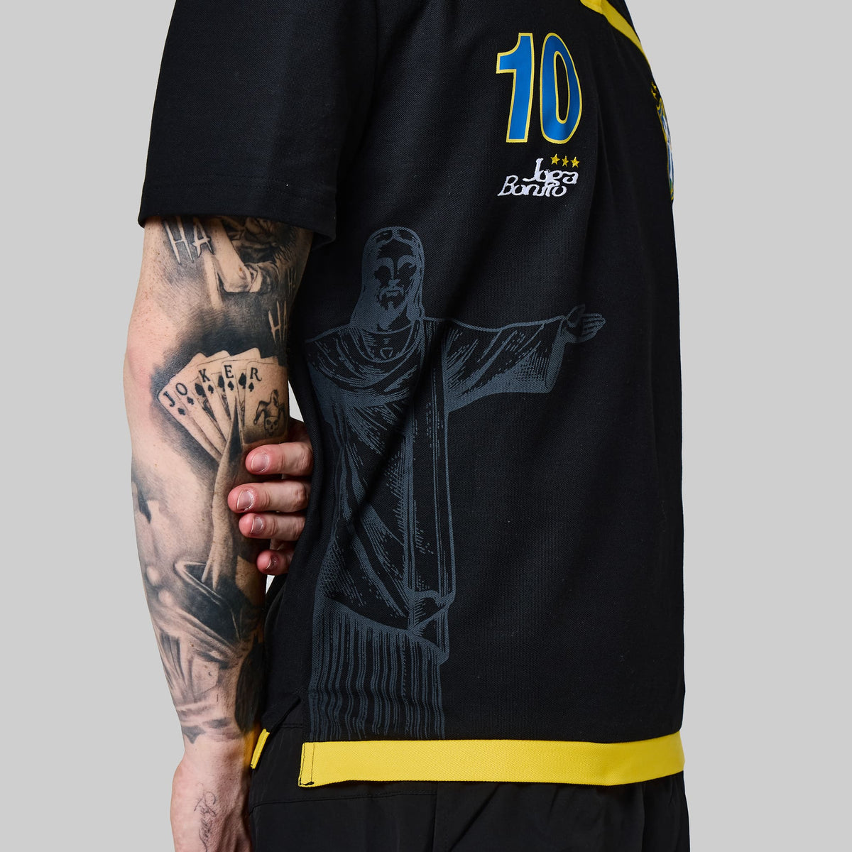 Joga Bonito Polo (Black / Yellow)