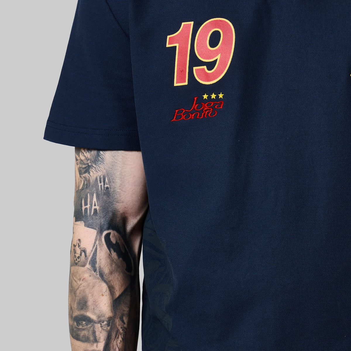 Joga Bonito Polo (Navy / Red / Gold)