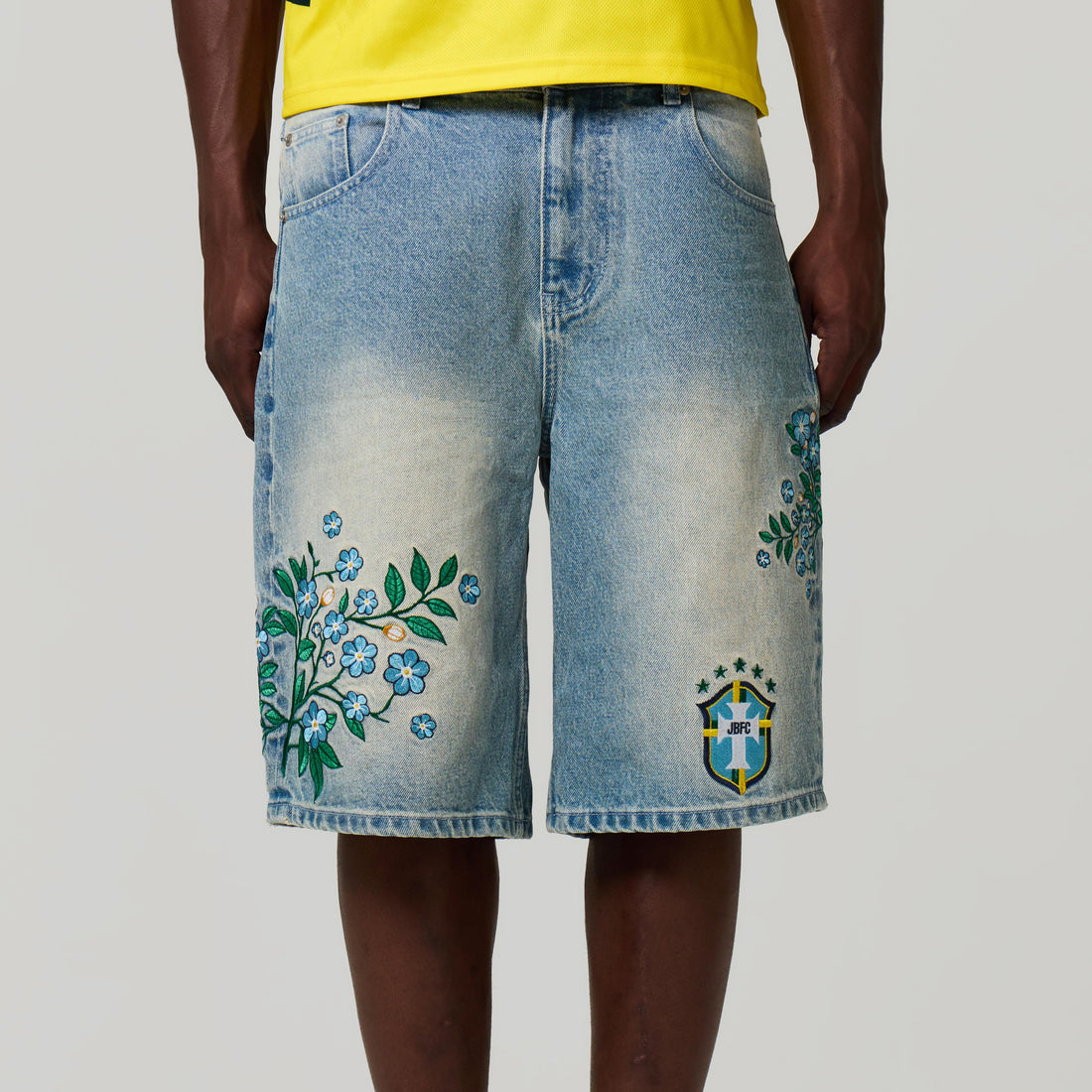 BRAZIL EMBROIDERED JORTS
