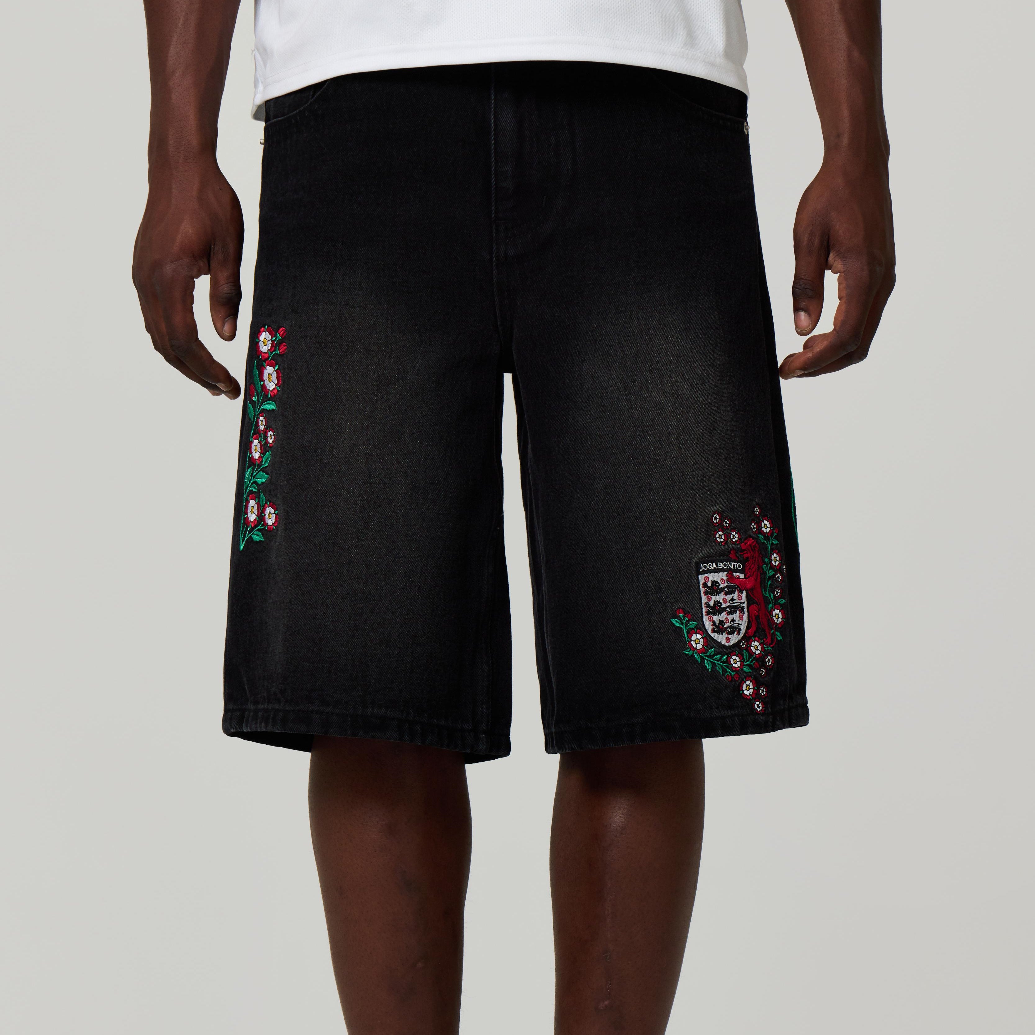 ENGLAND EMBROIDERED JORTS