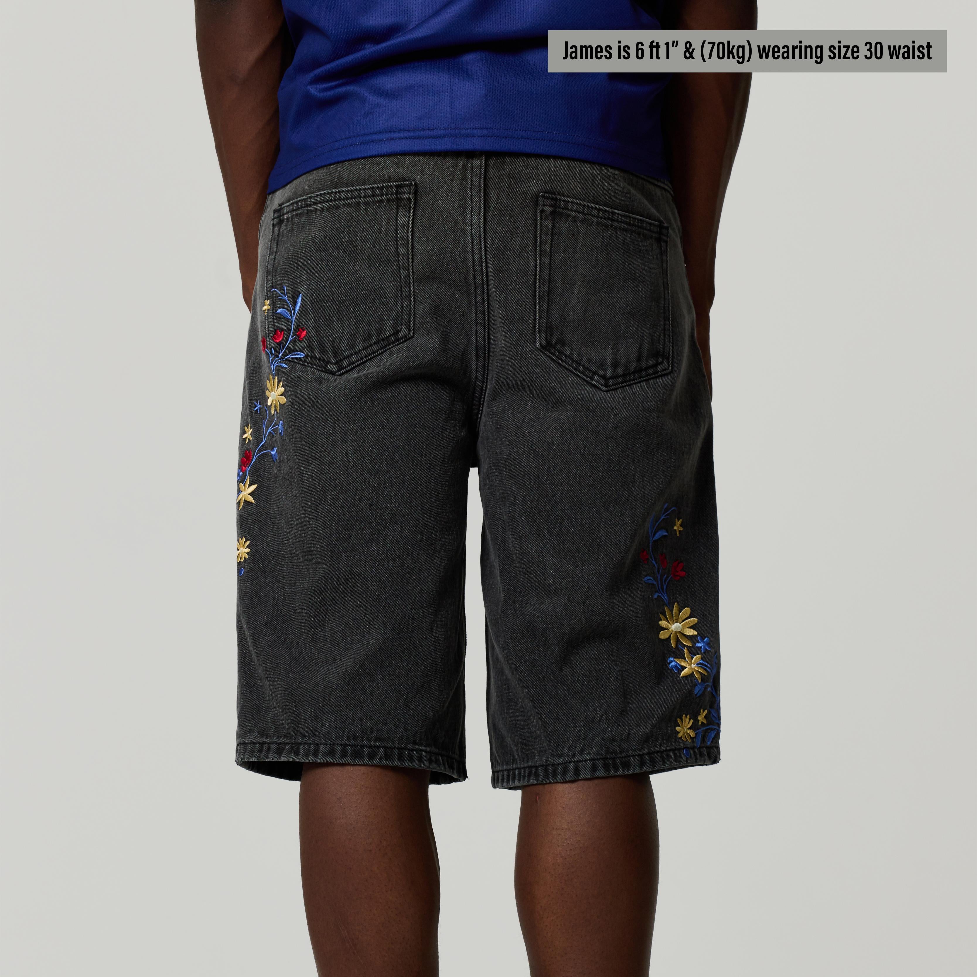 FRANCE EMBROIDERED JORTS