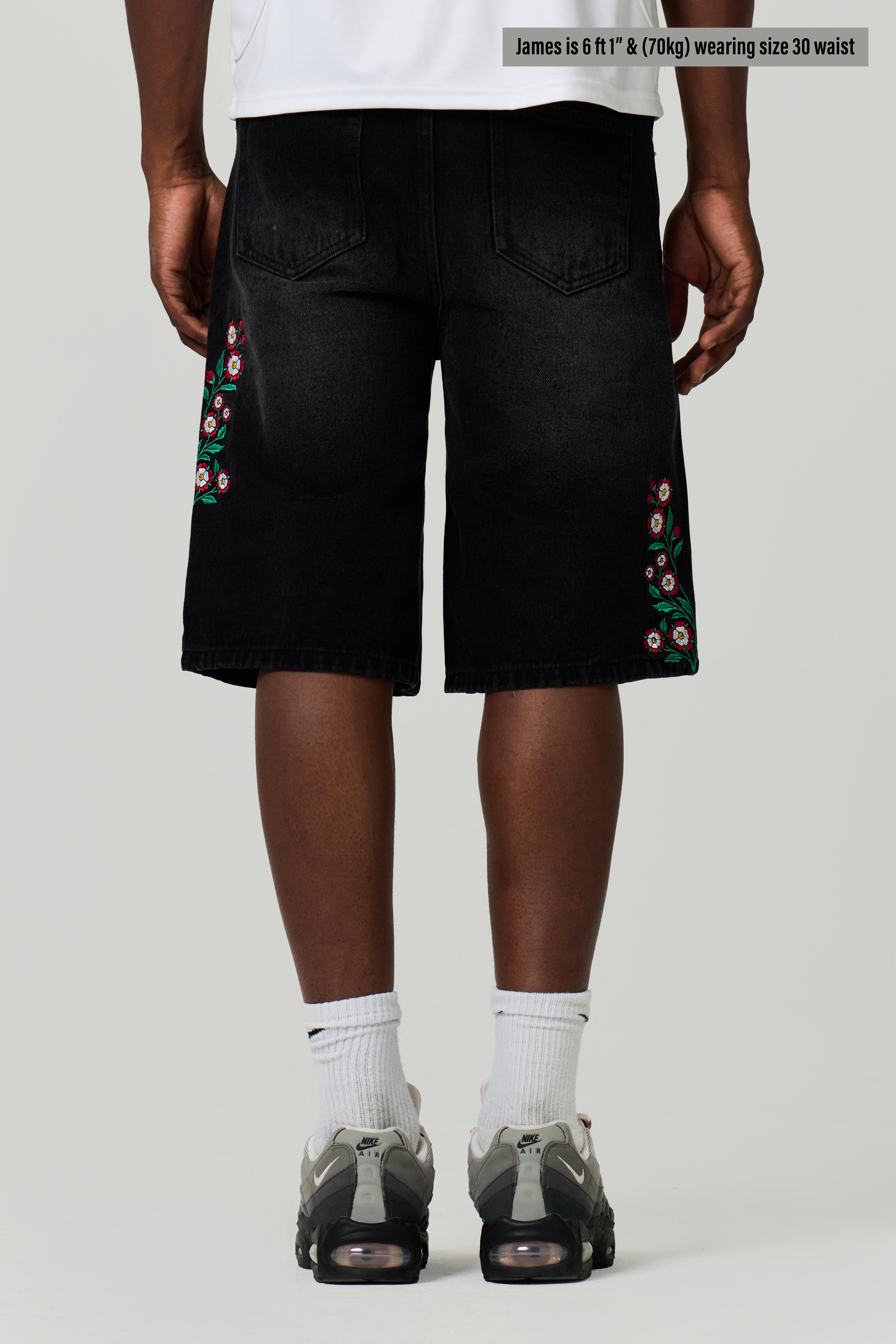 ENGLAND EMBROIDERED JORTS