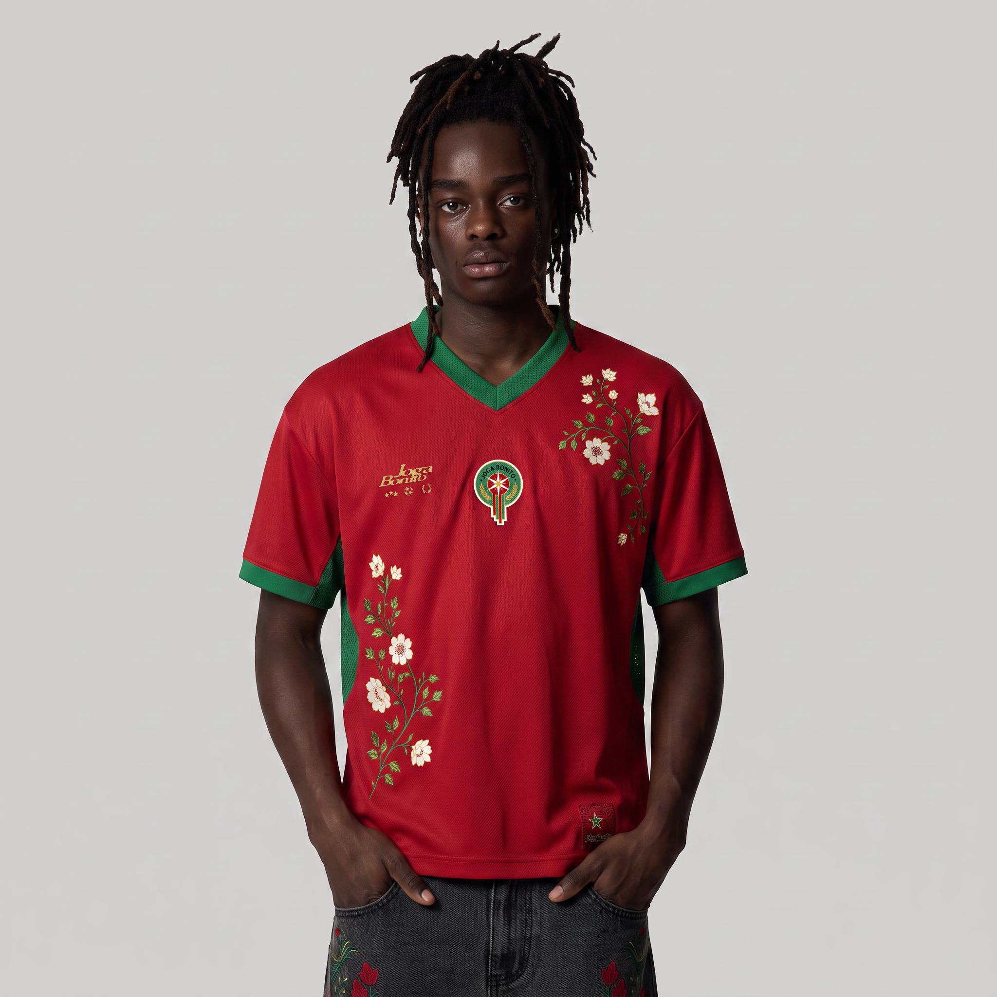 MOROCCO EMBROIDERED JERSEY