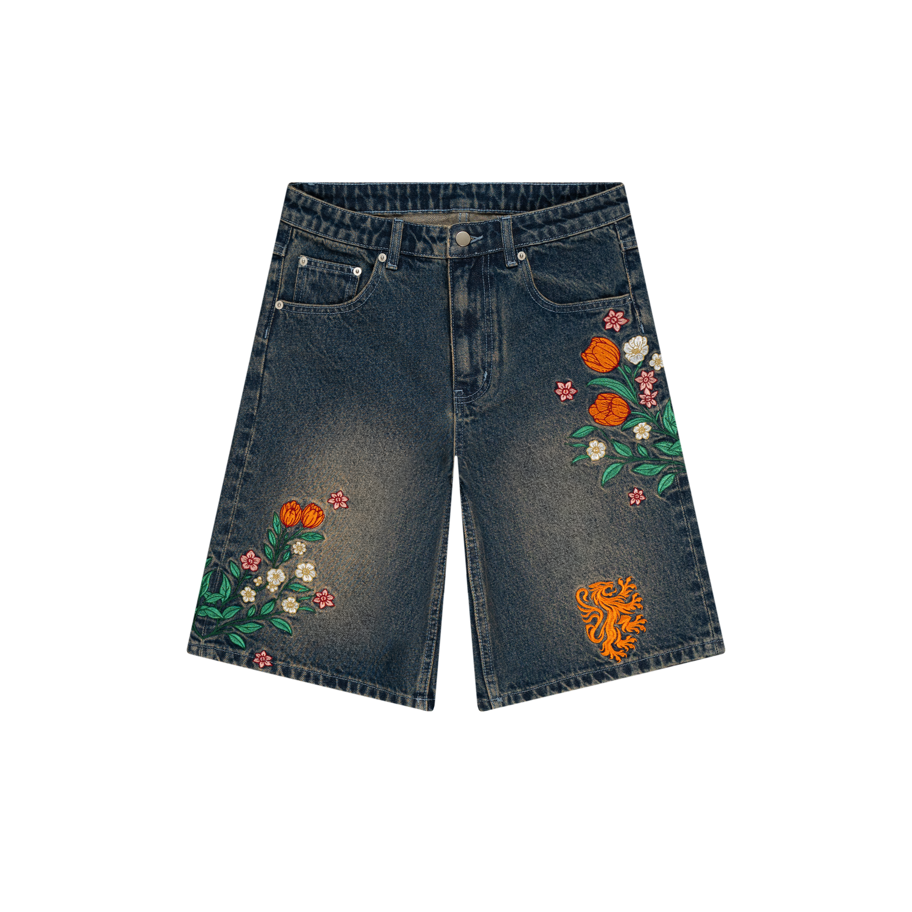 NETHERLANDS EMBROIDERED JORTS