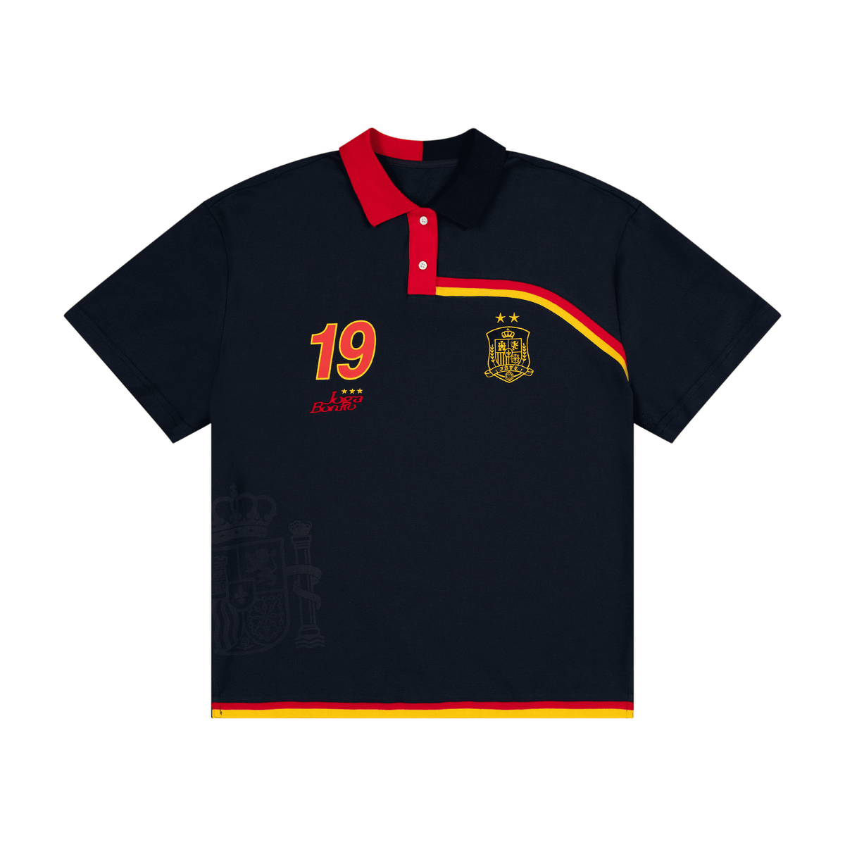 Joga Bonito Polo (Navy / Red / Gold)